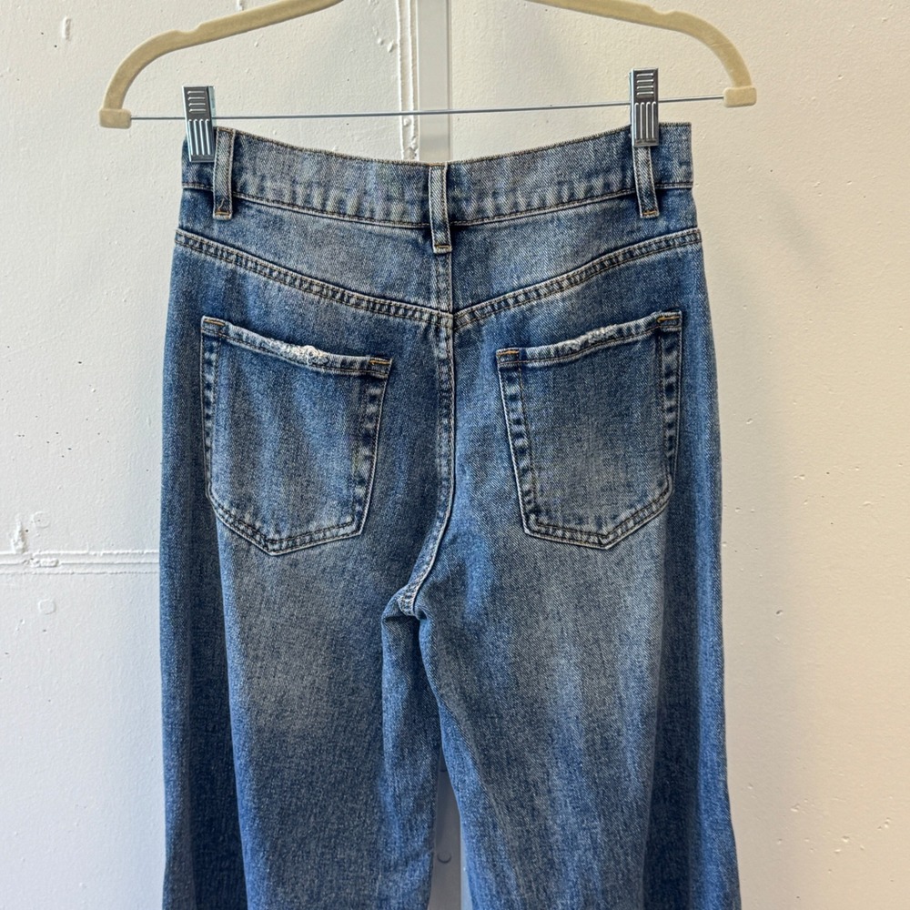 PacSun Baggy Jeans Blue Distressed High Rise Wide Leg 25 Contemporary - Picture 5 of 8